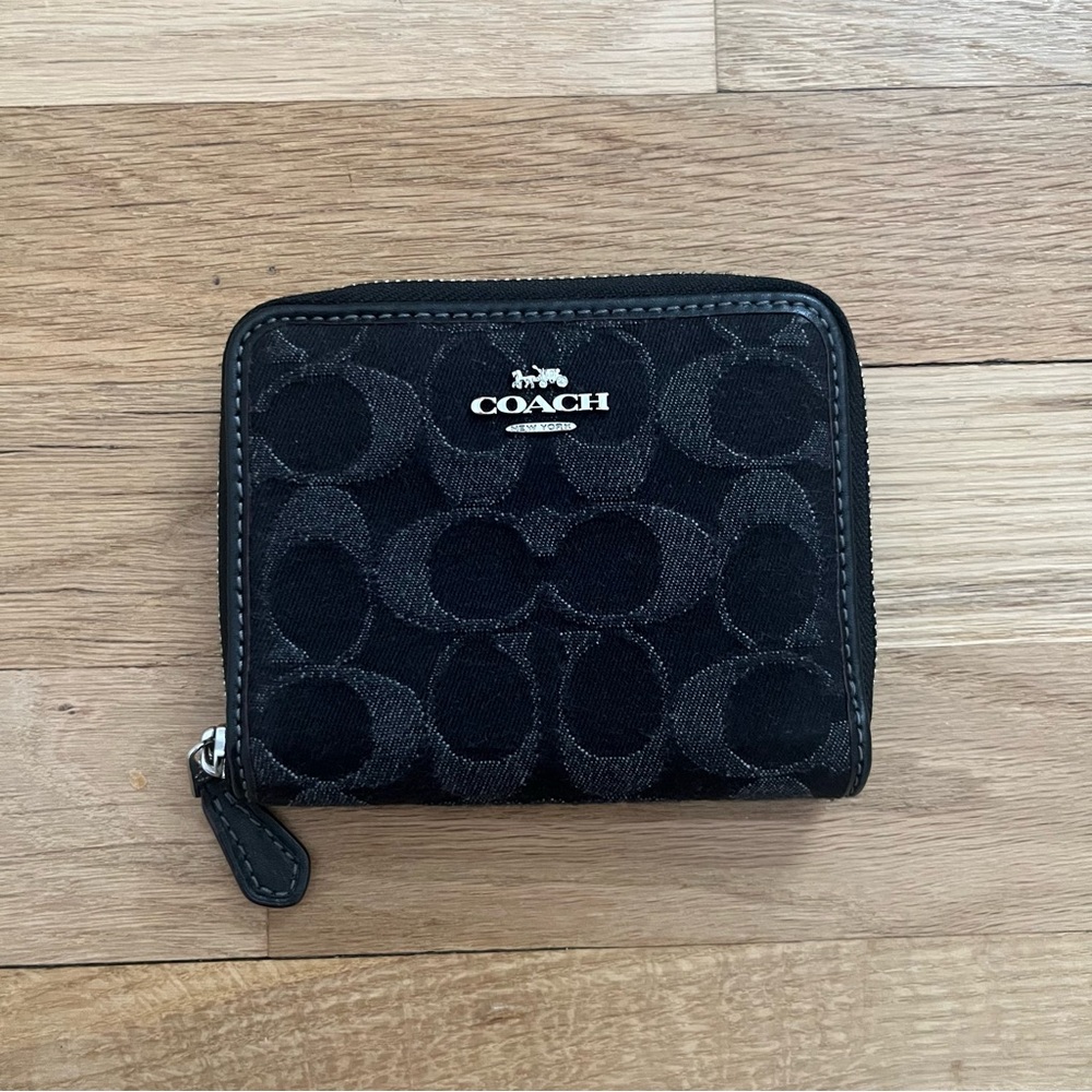 Coach Black Signature BiFold Wallet
